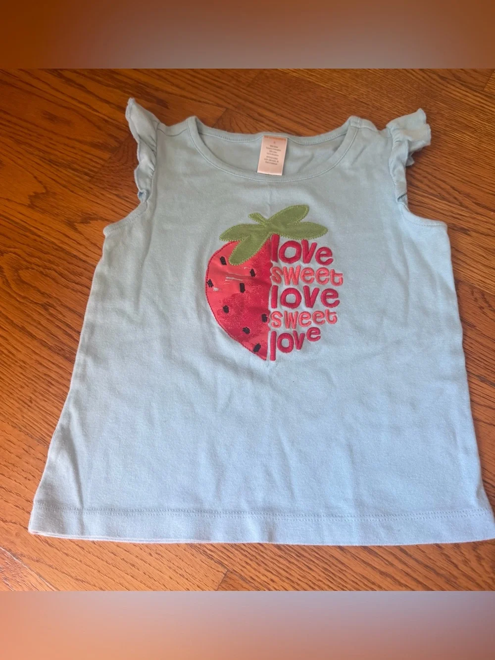 Gymboree Strawberry Skirt Sz 5 & Love Sweet Top Sz 6 Girls Set